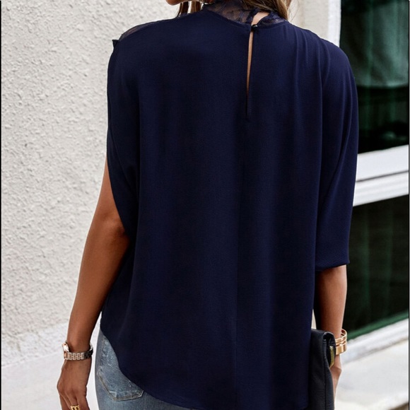 Boho Oversized Loose Fit Dolman Sleeve Top Blouse Black - Picture 7 of 13